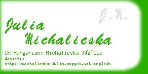 julia michalicska business card